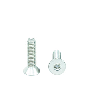 5/16" x 1-1/4" Flat Head Socket Head Cap Screws, Threaded, Allen Socket Drive, Stainless Steel 18-8, Bright Finish