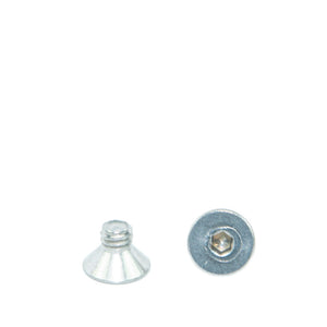 #8-32 x 1/4" Flat Head Socket Head Cap Screws, Threaded, Allen Socket Drive, Stainless Steel 18-8, Bright Finish