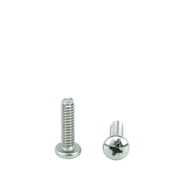 #6-32 x 3/4" Pan Head Machine Screws, Phillips Drive, Stainless Steel 18-8, Full Thread, Bright Finish, Machine Thread