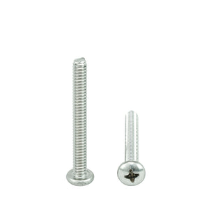 #6-32 x 1-3/4" Pan Head Machine Screws, Phillips Drive, Stainless Steel 18-8, Full Thread, Bright Finish, Machine Thread