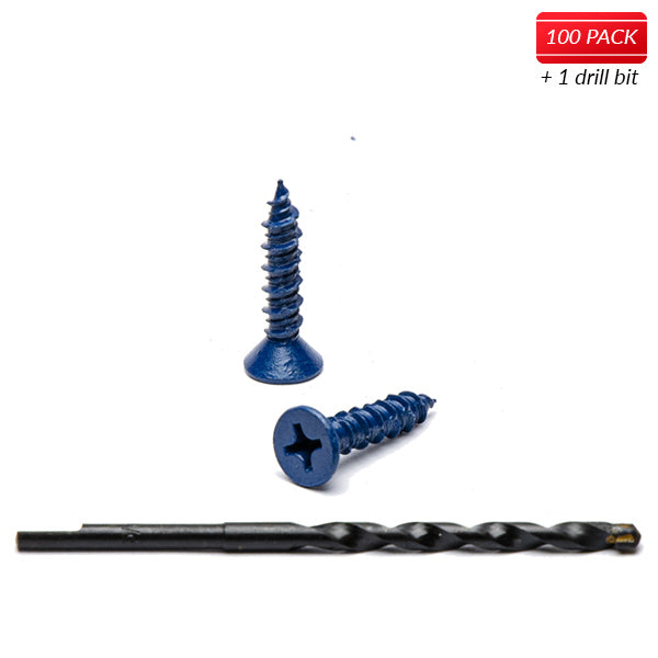 1/4'' x 1-1/4'' Slotted Hex Washer Head Concrete Screw Anchor