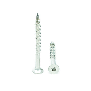 #14 x 2-1/2" Deck Screws, 18-8 Stainless Steel, Square Drive, Bugle Head, Type 17 Wood Cutting Point