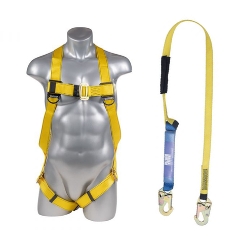 Full Protection 3pt. Body Harness and Lanyard Combo - Defender Safety Products