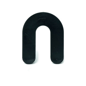 1/4" x 2-5/16" x 3" Plastic Shims Structural Horseshoe U Shaped, Tile Spacers, Black, 100/1000